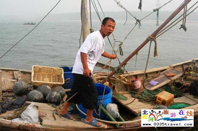 東戴河北戴河南戴河出海打漁看日出